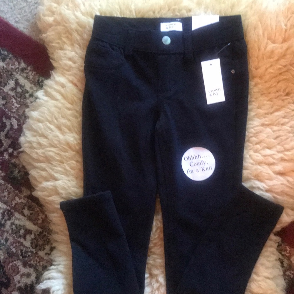 crown & ivy knit pants- Girl’s size 7 - Picture 1 of 8